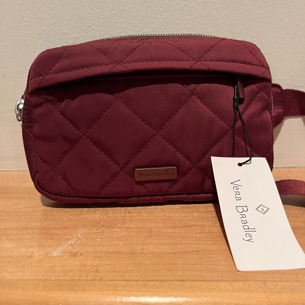 Vera Bradley Quilted Maroon Crossbody Bag
